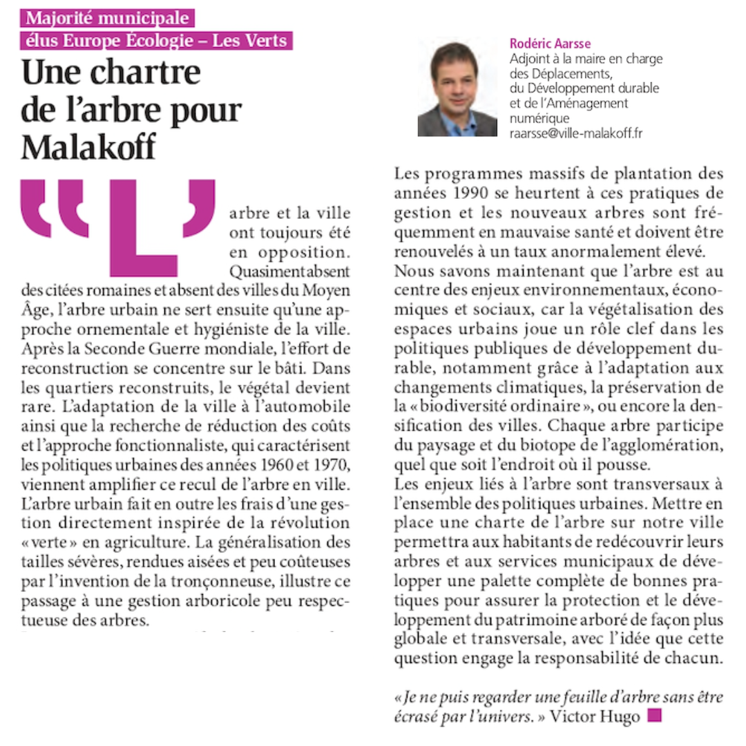 tribune roderic aarsse charte de l'abre 2017
